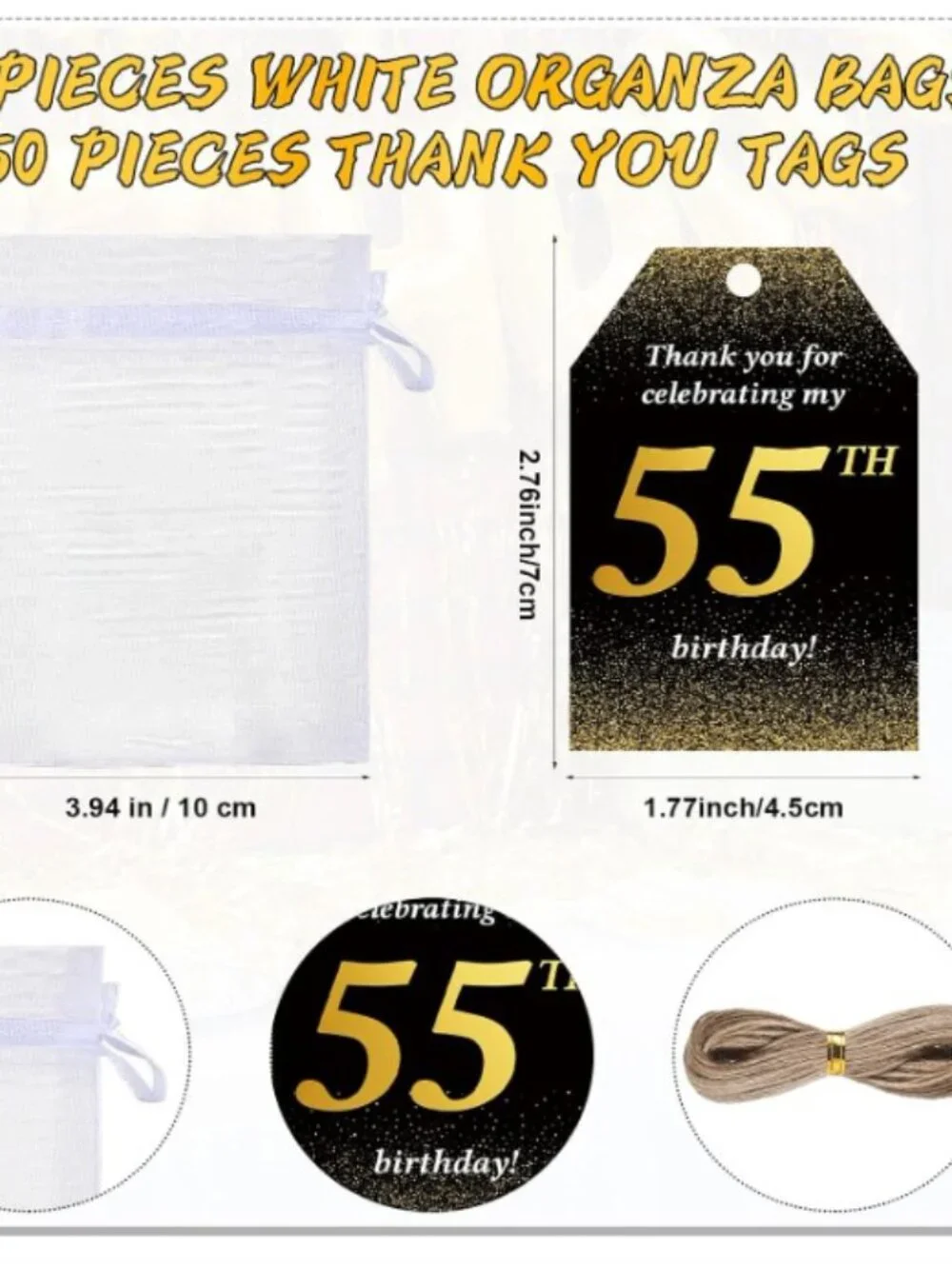 50 - 55th Birthday Party Favors for Guests Include Birthday Beer Opener Keychins
